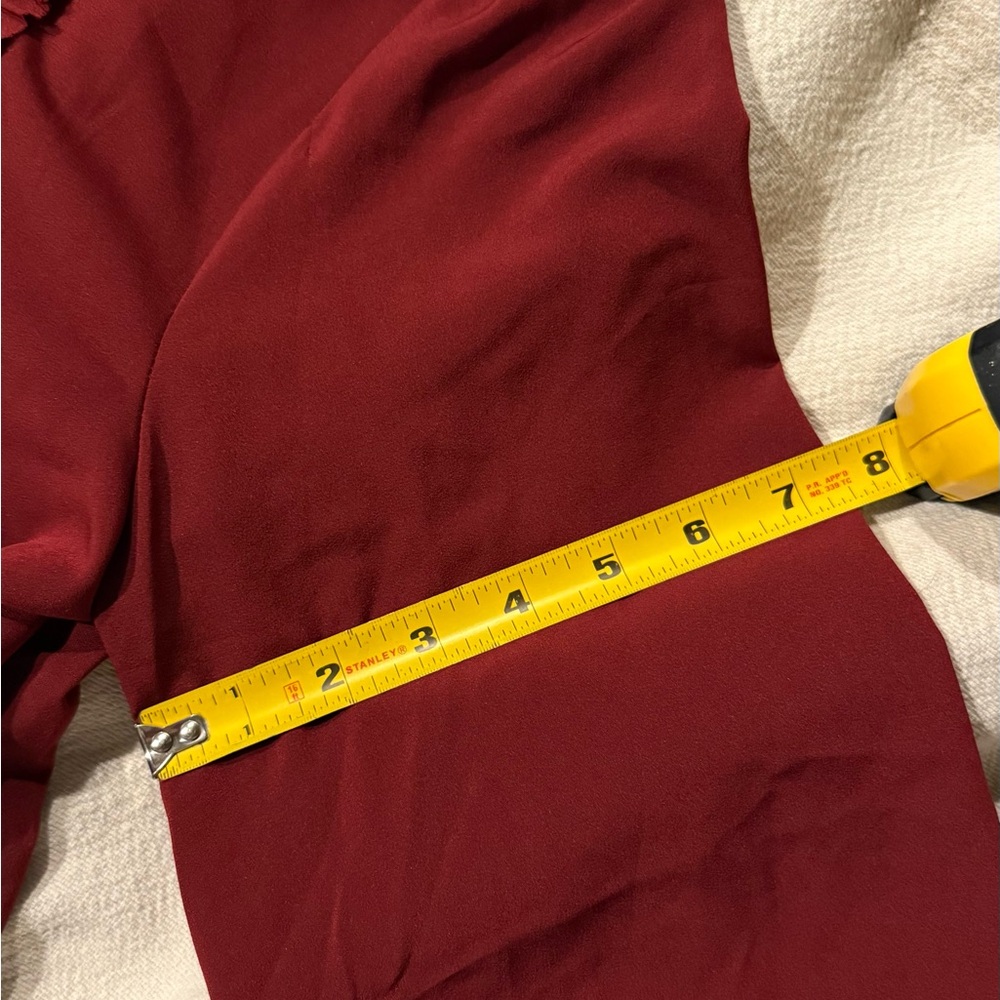 Zara Ruffle Neck in Merlot - Picture 8 of 9